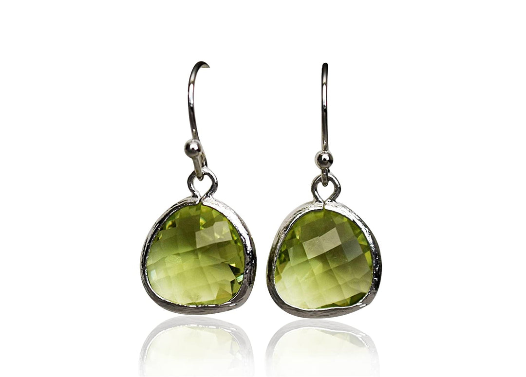 Peridot Earrings, August Birthstone Gift,  August Birthstone earrings, Peridot Jewelry Set