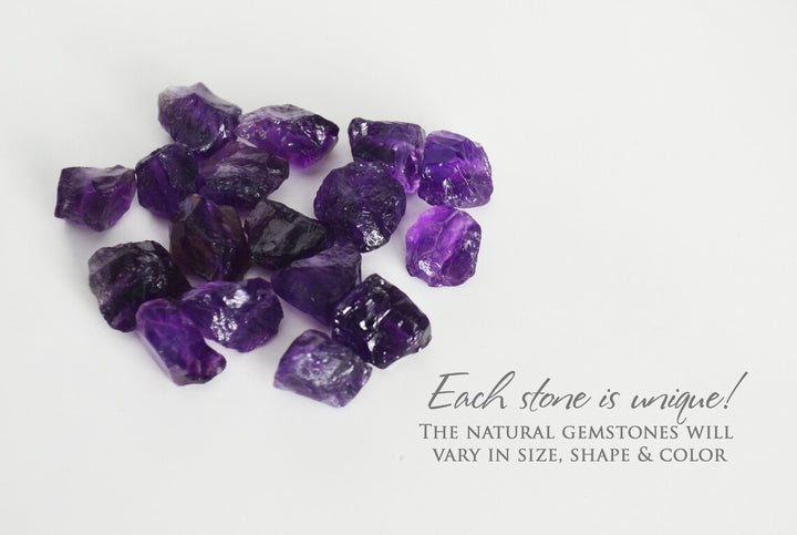 Amethyst Necklace, February Birthstone Necklace, Raw Stone Amethyst Jewelry, Layering Necklace, Boho Necklace, Healing Crystals