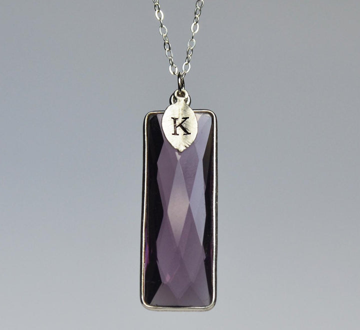 Amethyst Necklace, February Birthstone Necklace, Sterling Silver or 18K Gold, Personalized Necklace, Bridesmaid Gift, Mom Necklace