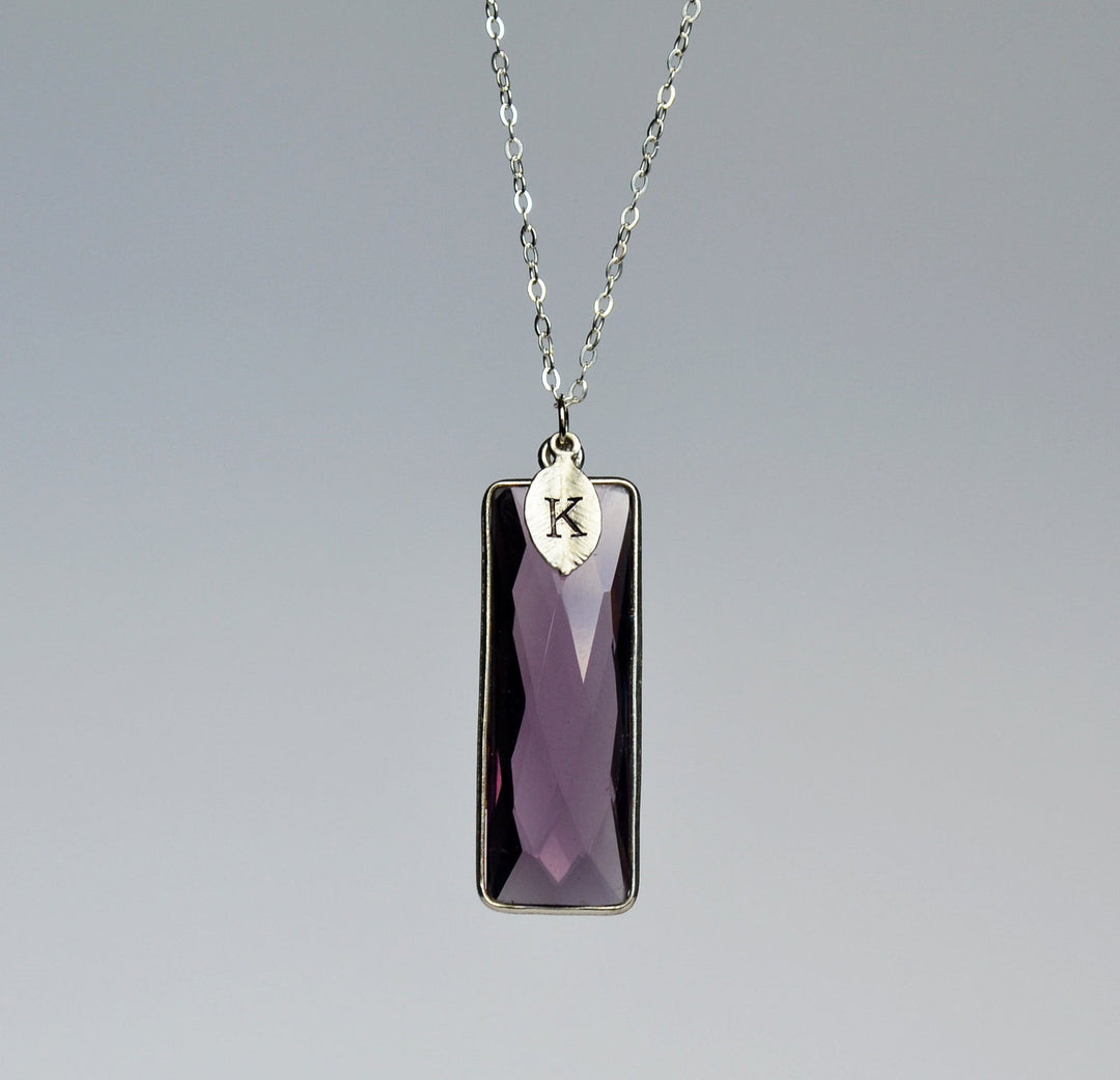 Amethyst Necklace, February Birthstone Necklace, Sterling Silver or 18K Gold, Personalized Necklace, Bridesmaid Gift, Mom Necklace