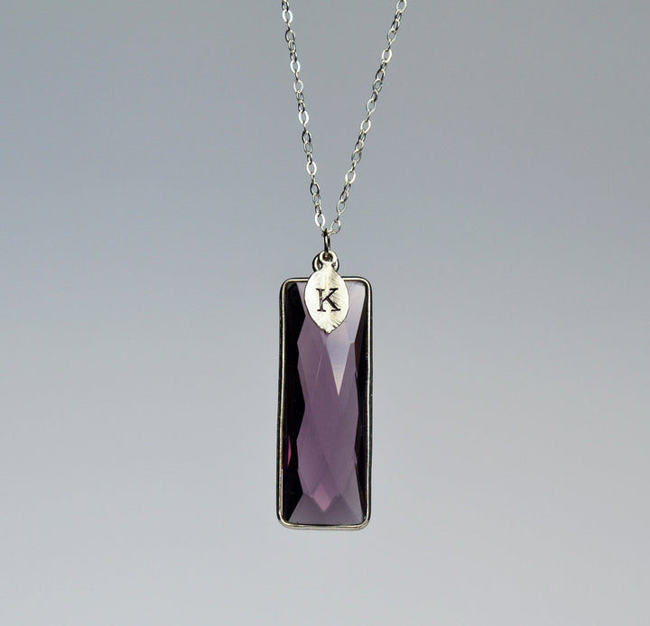 Amethyst Necklace, February Birthstone Necklace, Sterling Silver or 18K Gold, Personalized Necklace, Bridesmaid Gift, Mom Necklace