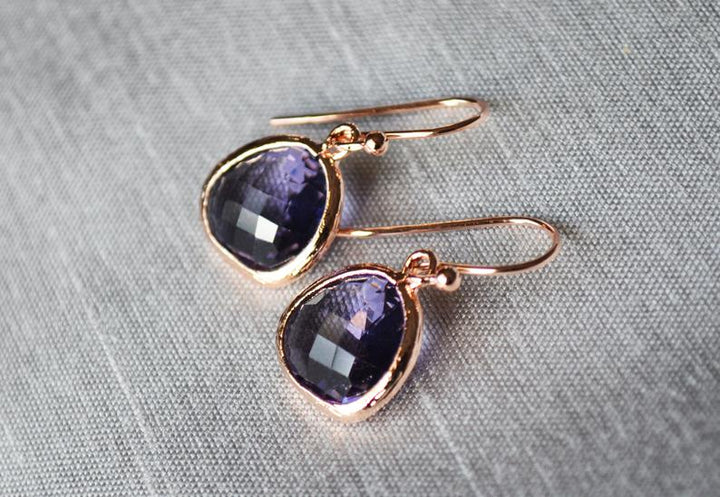 Amethyst Earrings, February Birthstone Gift, February Birthstone Earrings, Amethyst Jewelry Set
