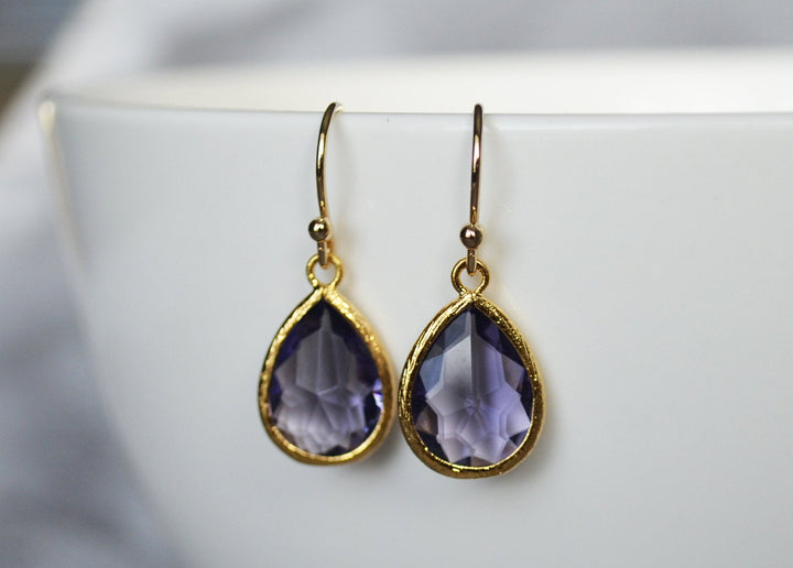 Amethyst earrings, February Birthstone Gift, February Birthstone earrings, Bridesmaid earrings, Birthday Gift for Her, Tear Drop Earrings