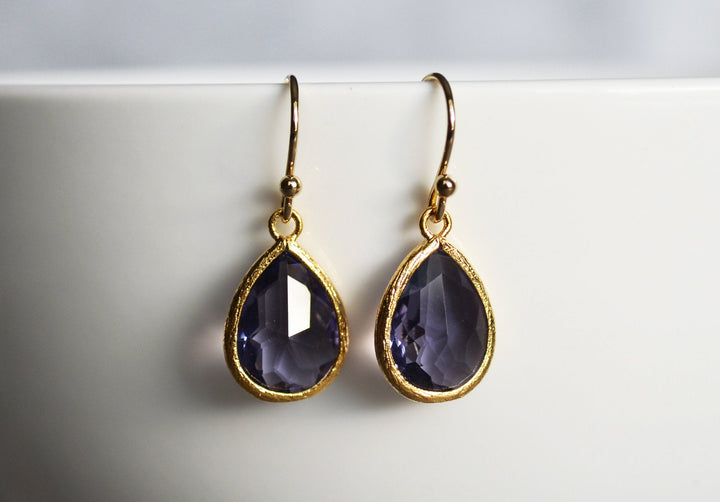 Amethyst earrings, February Birthstone Gift, February Birthstone earrings, Bridesmaid earrings, Birthday Gift for Her, Tear Drop Earrings