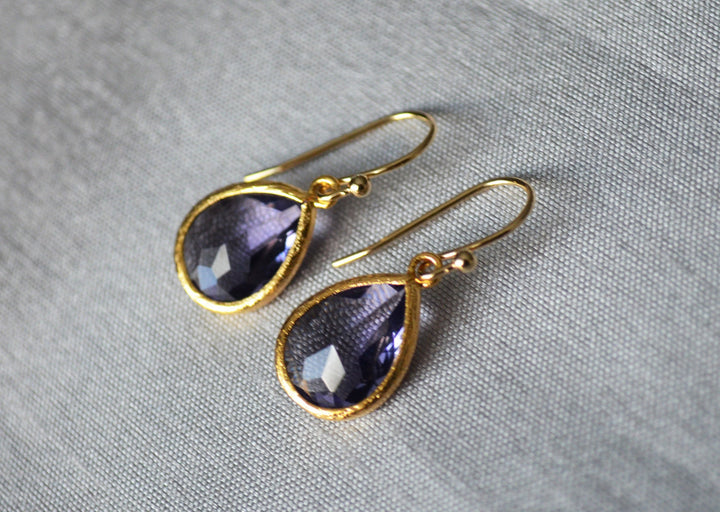 Amethyst earrings, February Birthstone Gift, February Birthstone earrings, Bridesmaid earrings, Birthday Gift for Her, Tear Drop Earrings