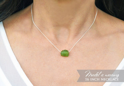 Apatite Necklace, Raw Apatite Stone Layering Necklace, Boho Necklace, Healing Crystal Necklace, Birthday Gift