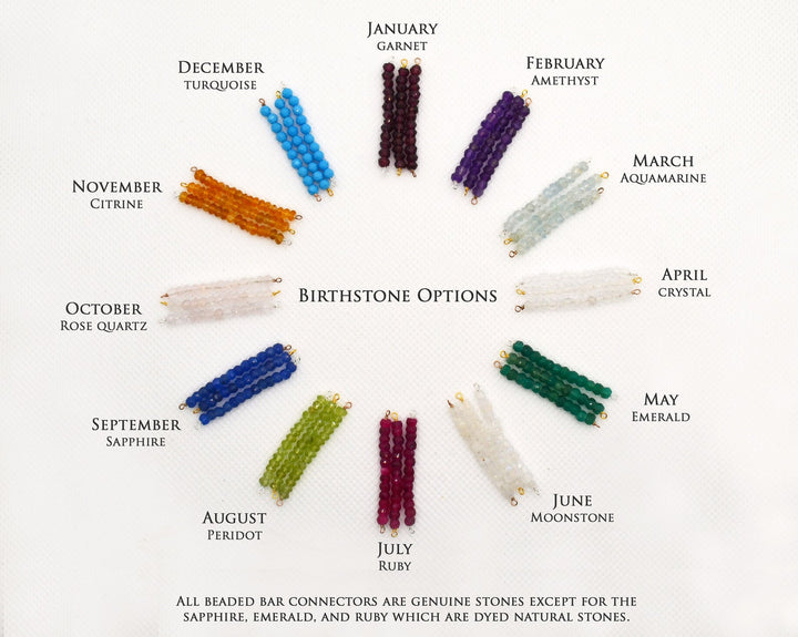 April Birthstone Necklace, Layering Necklace, Crystal Beaded Bar Necklace, Dainty Necklace, Bridesmaid Gift, April Birthday Gift for Her