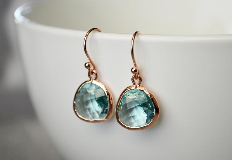 Aquamarine Earrings, March Birthstone Gift, March Birthstone earrings, Aquamarine Jewelry Set