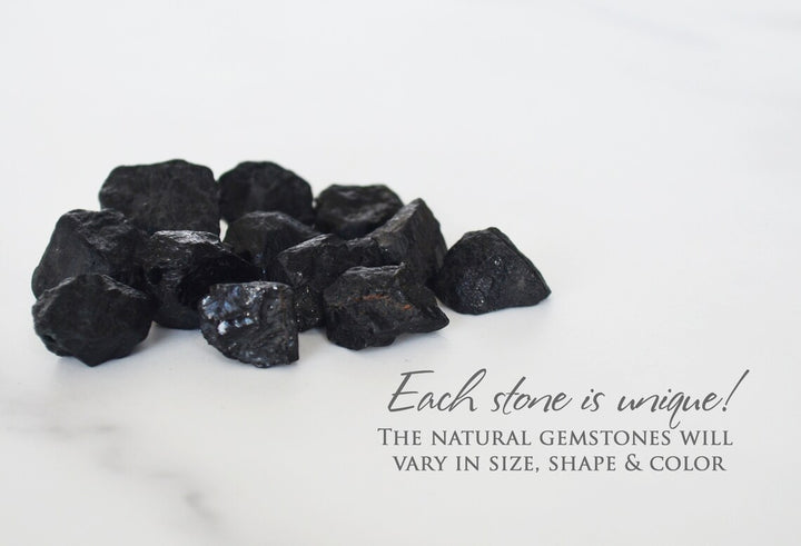 Black Tourmaline Necklace, Raw Black Tourmaline Stone Layering Necklace, Boho Necklace, Healing Crystal Necklace, Birthday Gift
