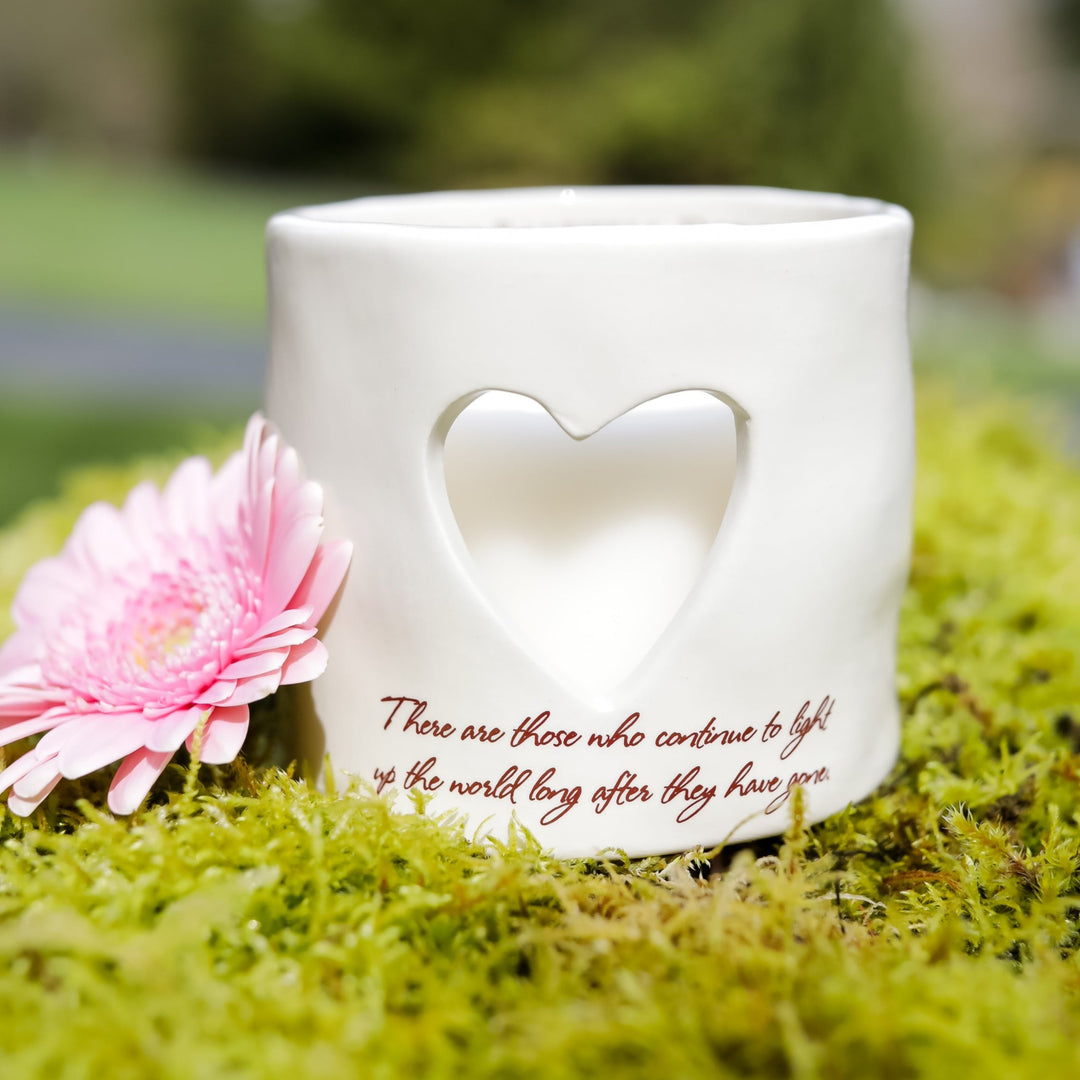 Heart Candle Votive | Personalize | Sympathy | Memorial | Remembrance | Celebration of Life Gift | continue to light up the world