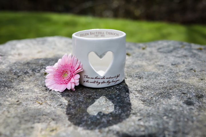 Heart Candle Votive | Personalize | Sympathy | Memorial | Remembrance | Celebration of Life Gift | continue to light up the world