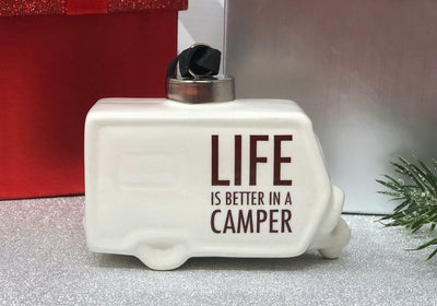 Camper Ornament, Christmas Camping Ornament, Life is Better in a Camper Ornament, RV Ornament, Vintage Camper Ornament, - READY TO SHIP