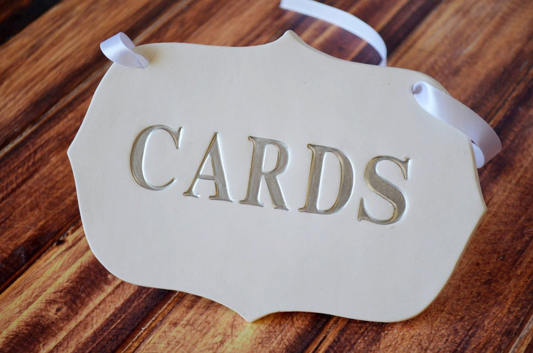 Cards Sign for Wedding Card Box - READY TO SHIP - Available in different colors