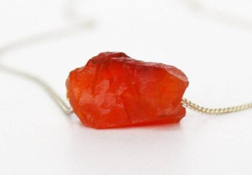 Carnelian Necklace, Raw Carnelian Stone Layering Necklace, Boho Necklace, Healing Crystal Necklace, Birthday Gift