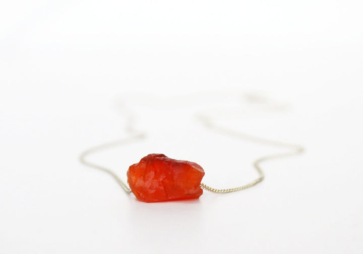 Carnelian Necklace, Raw Carnelian Stone Layering Necklace, Boho Necklace, Healing Crystal Necklace, Birthday Gift
