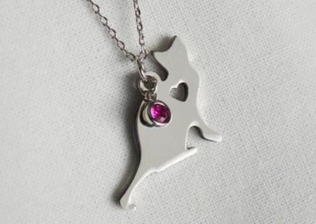 Cat Necklace, Cat Lover Gift, Cat Jewelry, Birthstone Necklace, Cat Gift For Her, Cat Gift Idea, Friend Gift, Best Friend Gift