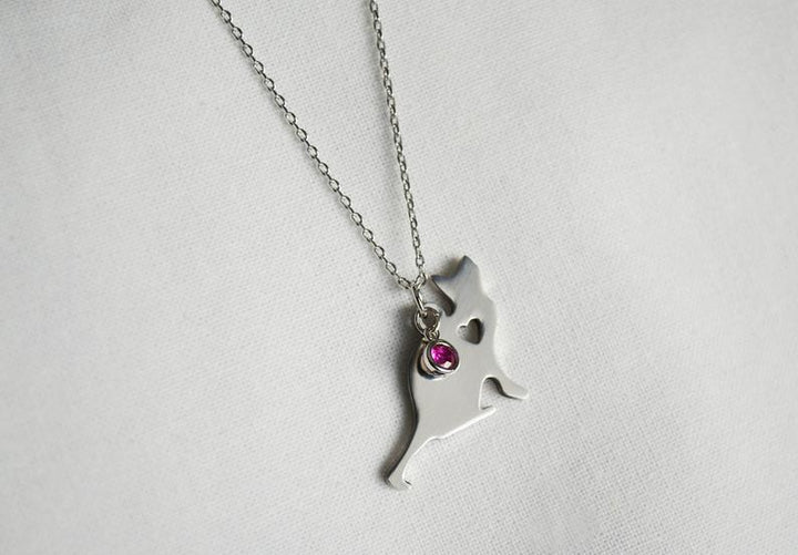 Cat Necklace, Cat Lover Gift, Cat Jewelry, Birthstone Necklace, Cat Gift For Her, Cat Gift Idea, Friend Gift, Best Friend Gift