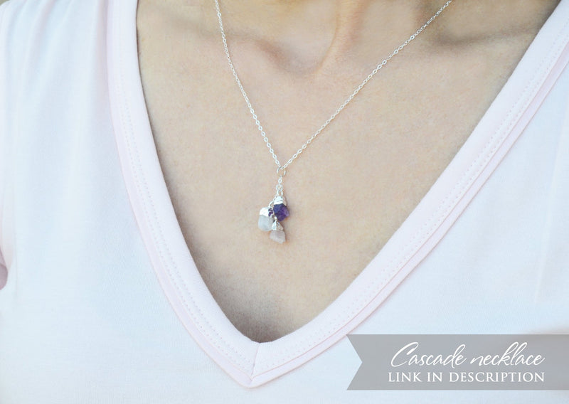 Citrine Raw Birthstone Necklace, November Birthstone Necklace, Bridesmaid Gift, Layering Necklace. Healing Crystal Necklace