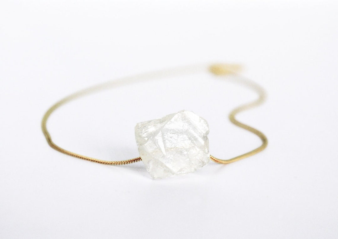 Clear Quartz Necklace, Raw Clear Quartz Stone Layering Necklace, Boho Necklace, Healing Crystal Necklace, Birthday Gift