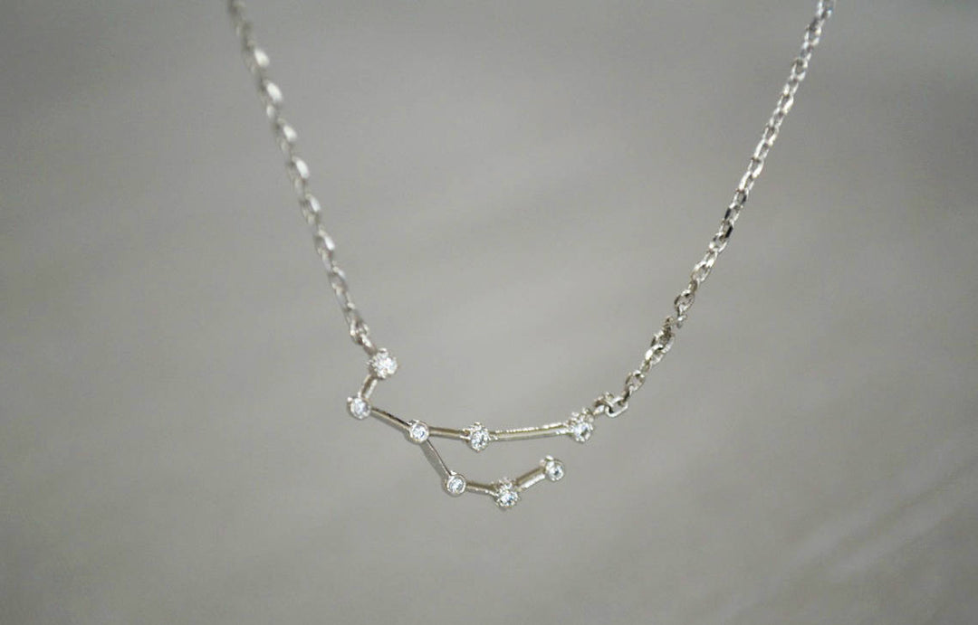 Silver Constellation Necklace, Zodiac Jewelry, Zodiac Necklace, Astrology Necklace