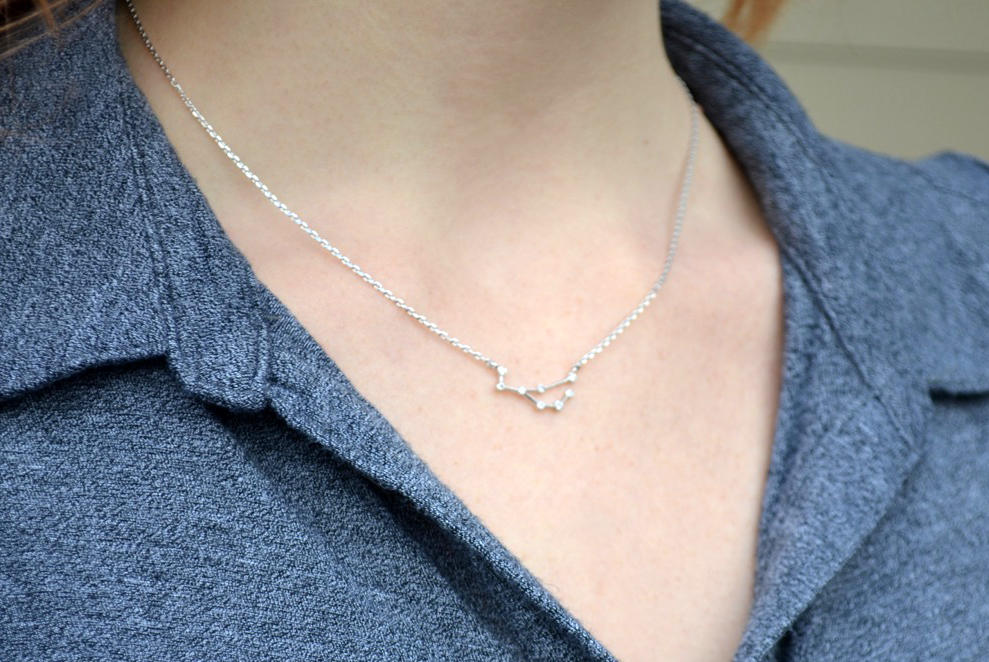 Silver Constellation Necklace, Zodiac Jewelry, Zodiac Necklace, Astrology Necklace