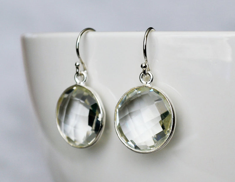 Diamond Earrings, April Birthstone Earrings, Mother&