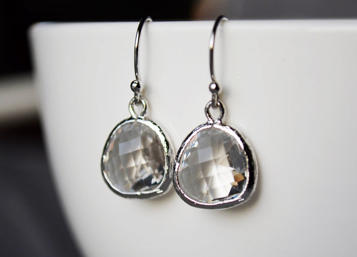 Diamond earrings, April Birthstone Gift, April Birthstone earrings, Diamond Jewelry Set