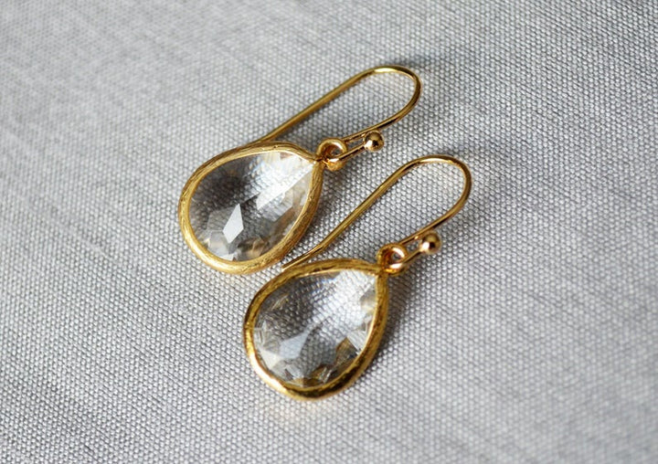 Diamond earrings, April Birthstone Gift, April Birthstone earrings, Bridesmaid earrings, April Birthday Gift for Her, Tear Drop Earrings