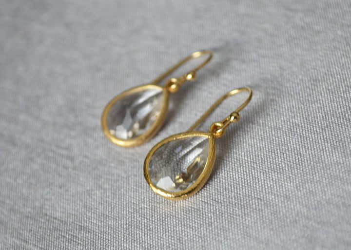 Diamond earrings, April Birthstone Gift, April Birthstone earrings, Bridesmaid earrings, April Birthday Gift for Her, Tear Drop Earrings