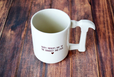 Jumbo Coffee Mug - Happy Father’s Day to the Handiest Dad Ever - READY TO SHIP - Hammer Mug
