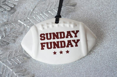 Football Ornament, Sunday Funday, Football Christmas Gift, For Football Player, Sports Ornament - READY TO SHIP