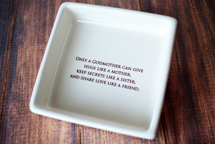 Godmother Gift, Godmother Gift Idea, Godparent gift, Godparent Gift for Baptism, Godparent Gift Idea - READY TO SHIP - Square Keepsake Box