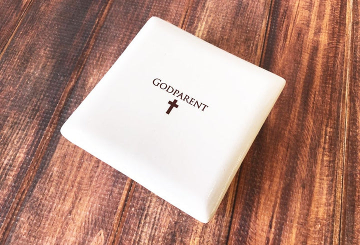 Godparent Gift for Baptism, Godparent Present, Godparent Gift Idea, Godmother Gift , Godmother Present, Godparent gift - Square Keepsake Box