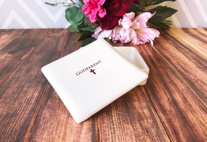 Godparent Gift for Baptism, Godparent Present, Godparent Gift Idea, Godmother Gift , Godmother Present, Godparent gift - Square Keepsake Box