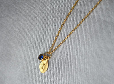 Gold Leaf Necklace, Birthstone Necklace, Mother's Day Gift, Bridesmaid Gift, Personalized Necklace, Birthday Gift, Necklace with Birthstone