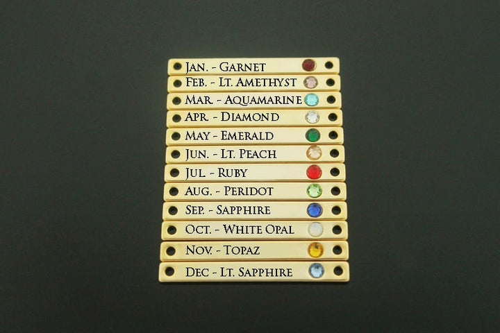Gold Birthstone Bar Necklace, Mom Gift, Bridesmaid Gift, Personalized Necklace, Friend Gift, Necklace with Birthstone, Birthstone Necklace