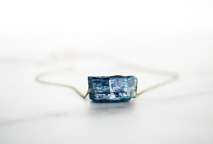 Kyanite Necklace, Natural Blue Kyanite Layering Necklace, Raw Boho Necklace, Healing Crystal Necklace, Birthday Gift, Friend Gift