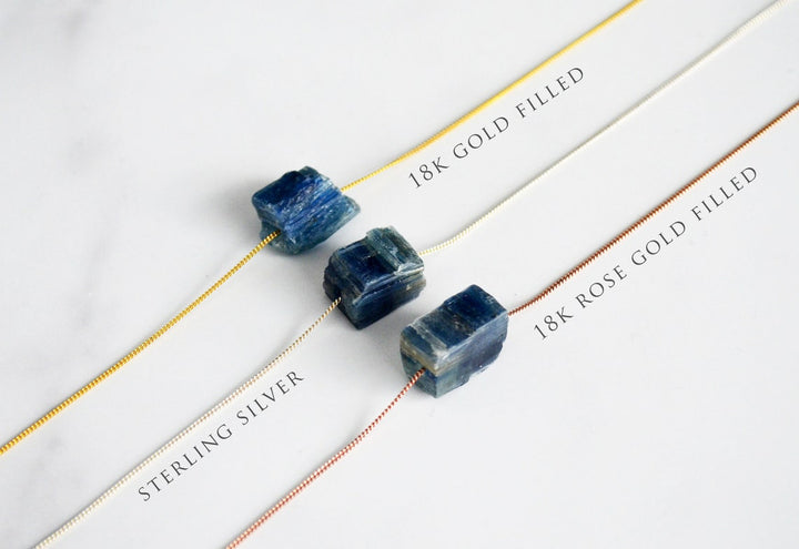 Kyanite Necklace, Natural Blue Kyanite Layering Necklace, Raw Boho Necklace, Healing Crystal Necklace, Birthday Gift, Friend Gift