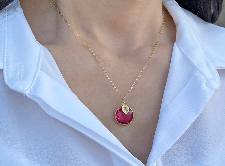 Labradorite Necklace, 18K Gold, Sterling Silver, Bridesmaid Gift, Gift for Her, Mom Gift, Personalized Round Necklace, Labradorite jewelry,