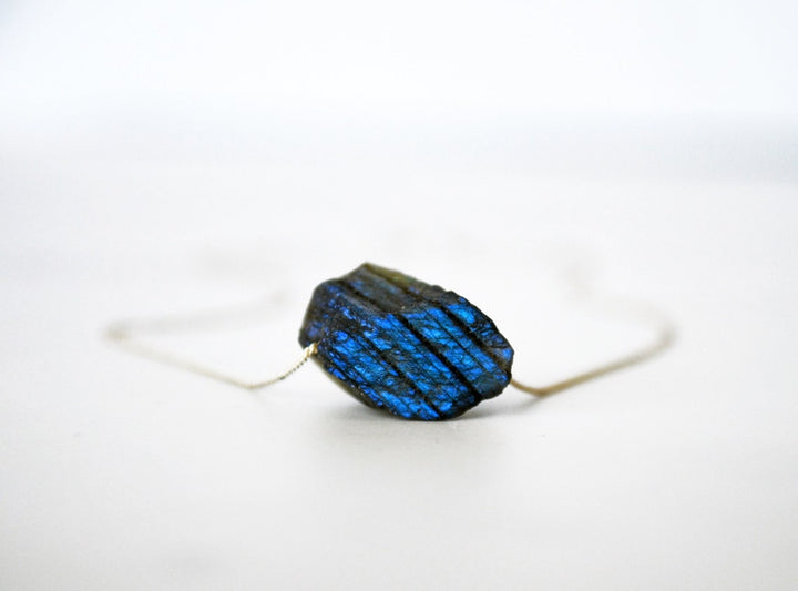 Labradorite Necklace, Natural Labradorite Choker Necklace, Raw Boho Necklace, Healing Crystal Necklace, Birthday Gift, Friend Gift