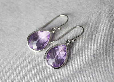Lilac earrings, February Birthstone Gift, Lilac Birthstone earrings, Bridesmaid earrings, Lilac earrings Birthday Gift for Her
