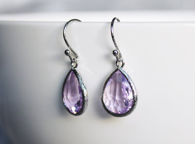 Lilac earrings, February Birthstone Gift, Lilac Birthstone earrings, Bridesmaid earrings, Lilac earrings Birthday Gift for Her