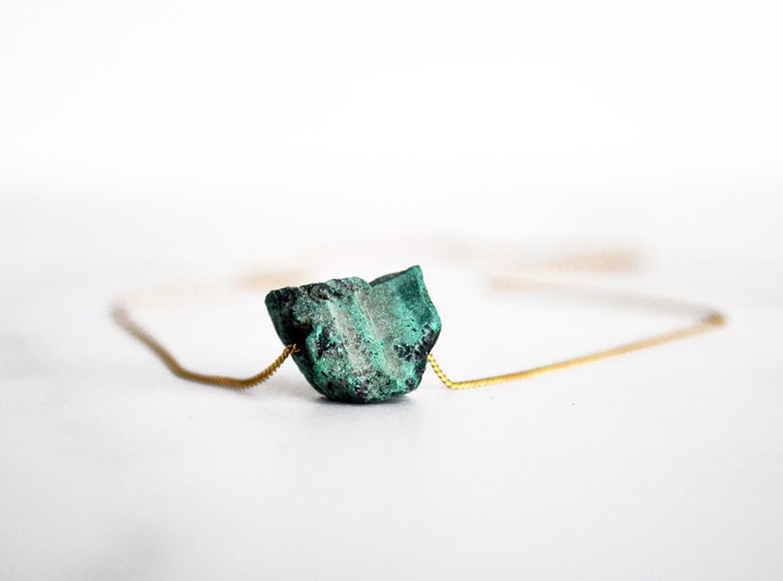 Malachite Necklace or Raw Malachite Choker, Malachite Stone Layering Necklace, Boho Necklace, Healing Crystal Necklace, Birthday Gift