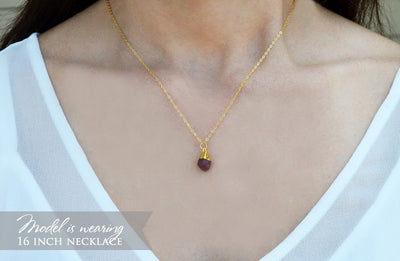 Natural Sapphire Birthstone Necklace, September Birthstone Necklace, Bridesmaid Gift, Raw Stone Layering Necklace. Boho Necklace