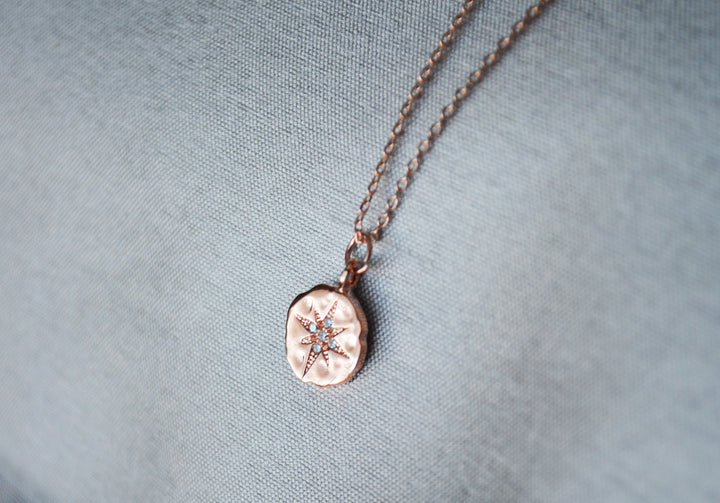 North Star Necklace, North Star Pendant, Starburst necklace, Goodbye Gift, New Job Gift, Moving Gift, Friend Gift, Gift for Her