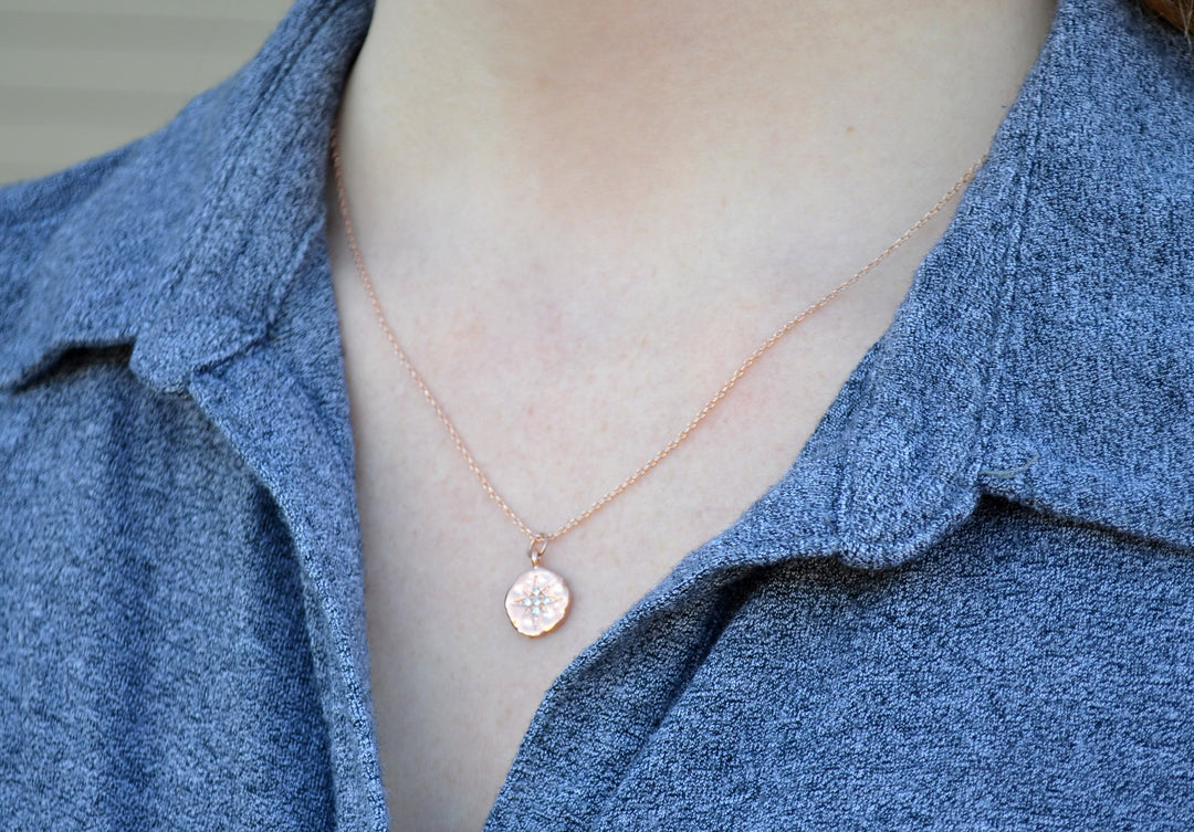 North Star Necklace, North Star Pendant, Starburst necklace, Goodbye Gift, New Job Gift, Moving Gift, Friend Gift, Gift for Her