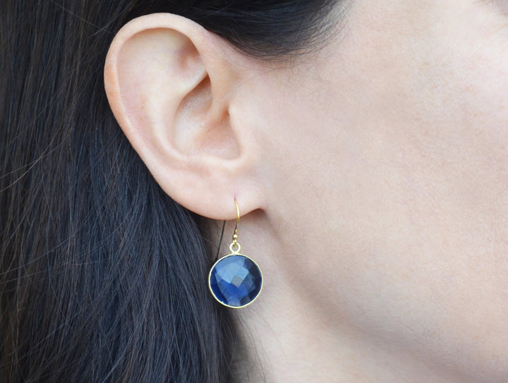 Opalite Earrings, October Birthstone Earrings, Mother's Day Gift,  Round Birthstone, Sterling Silver or 14K Gold Fill, Opal Jewelry, Bridesmaid Gift