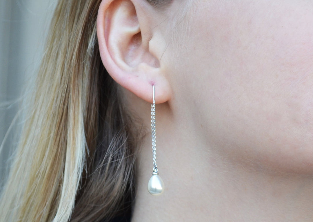 Pearl Earrings, June Birthstone Gift, June Birthstone Earrings, Bridesmaid Earrings, Pearl Drop Earrings