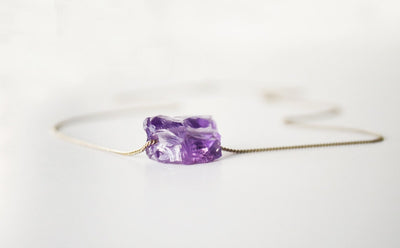 Pink Amethyst Necklace, Light Purple Amethyst choker, Amethyst Layering Necklace, Boho Necklace, Healing Crystal Necklace, Birthday Gift