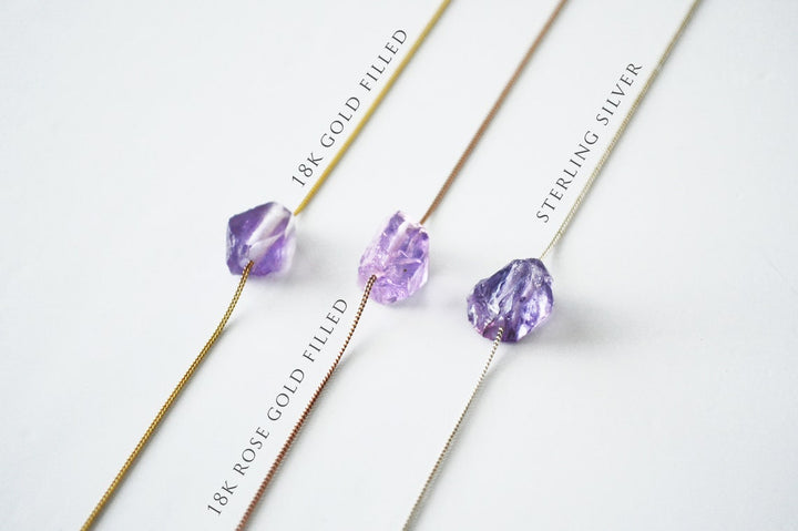 Pink Amethyst Necklace, Light Purple Amethyst choker, Amethyst Layering Necklace, Boho Necklace, Healing Crystal Necklace, Birthday Gift